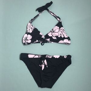 Hawaiian Floral Two Piece Bathing Suit.